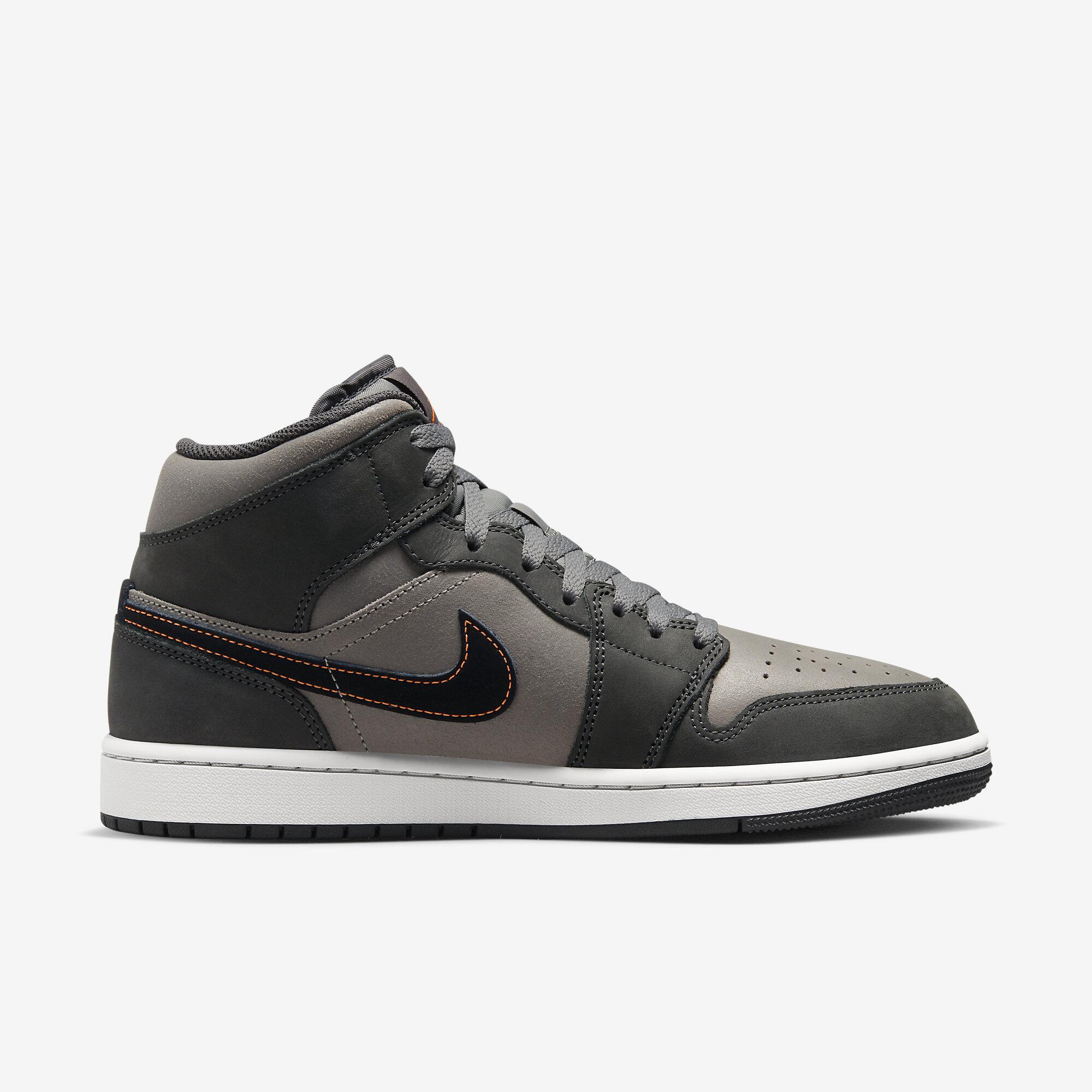 Tênis Nike Air Jordan 1 Mid - Cinza e Preto - Sneakers New - Site