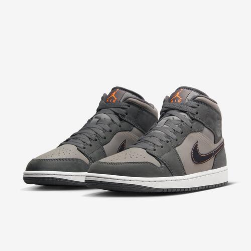 Tênis Air Jordan 1 Mid - Cinza e Preto Tênis Air Jordan 1 Mid - Cinza e Preto