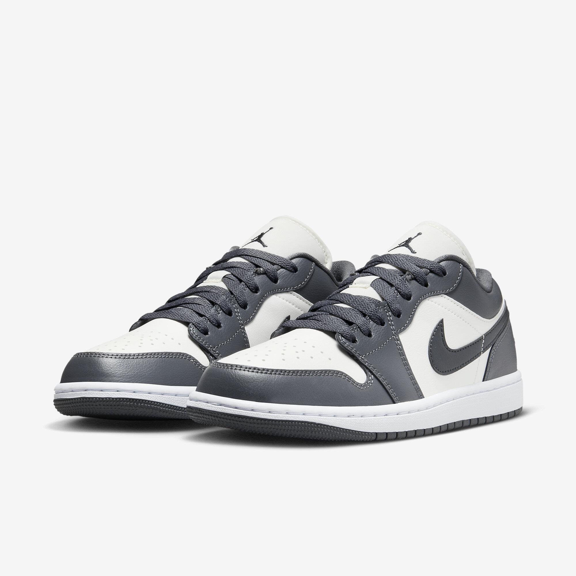Tênis Nike Air Jordan 1 Low - Cinza e Branco - Sneakers New - Site