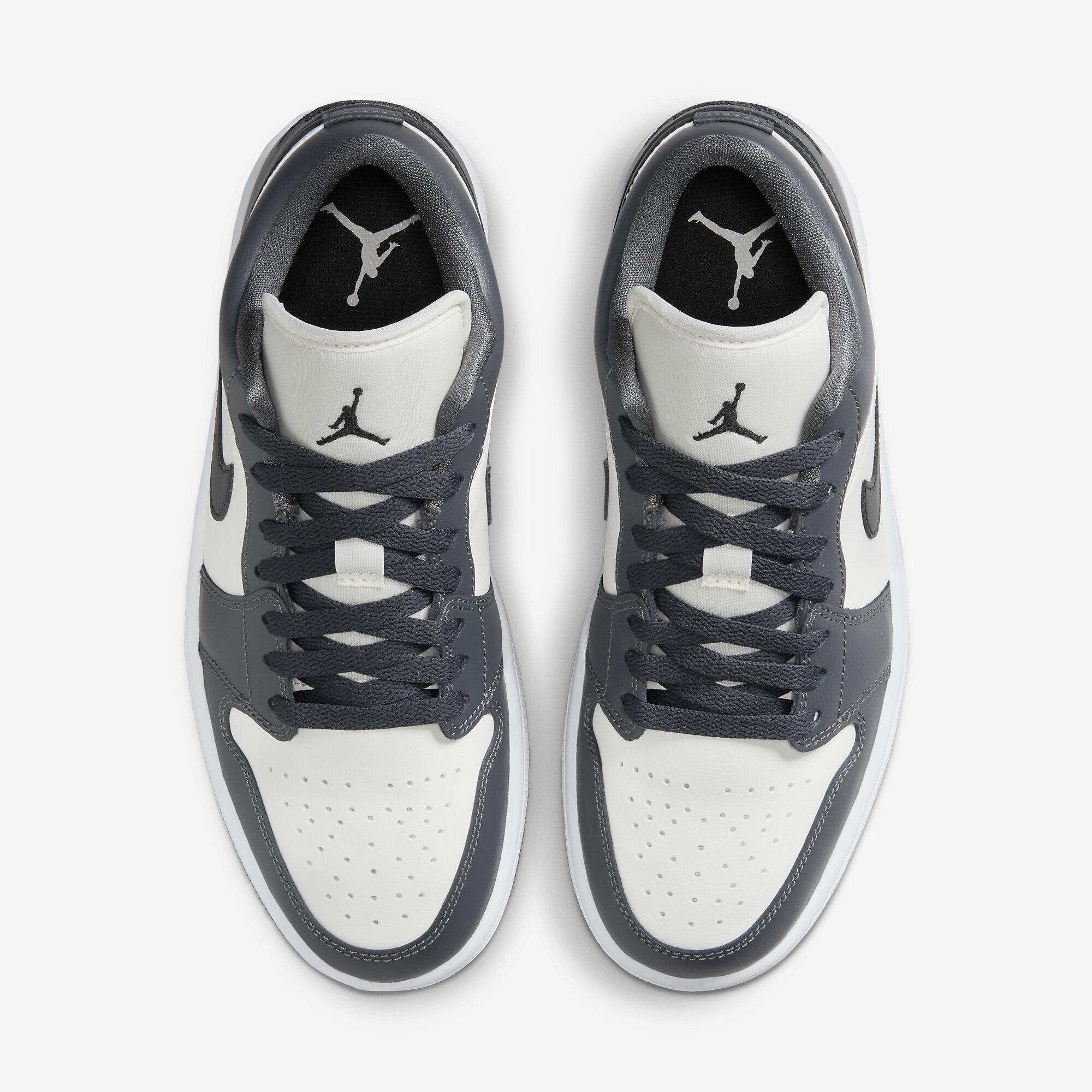 Tênis Nike Air Jordan 1 Low - Cinza e Branco - Sneakers New - Site