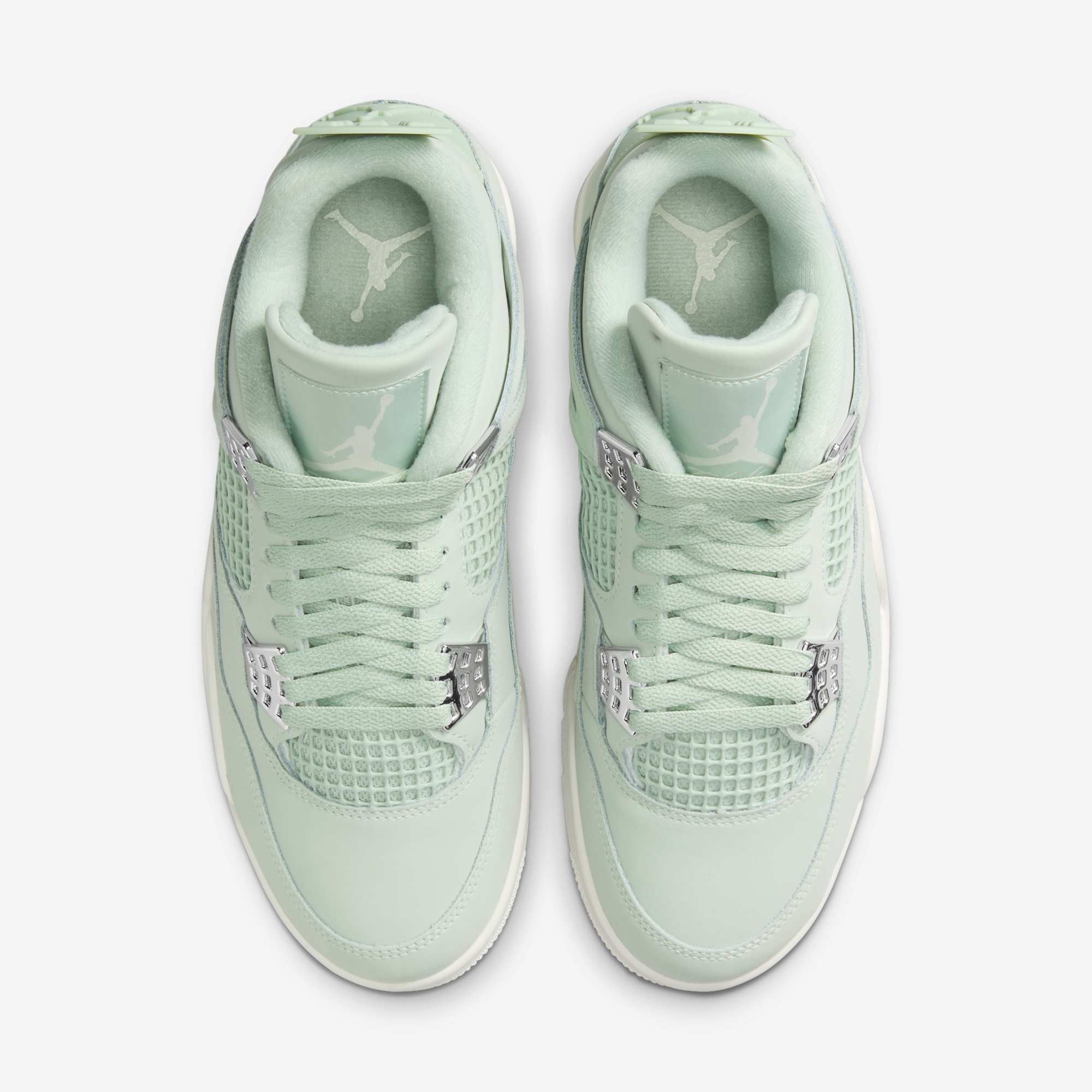Tênis Nike Air Jordan 4 Retro Seafoam Sail - Verde - Sneakers New