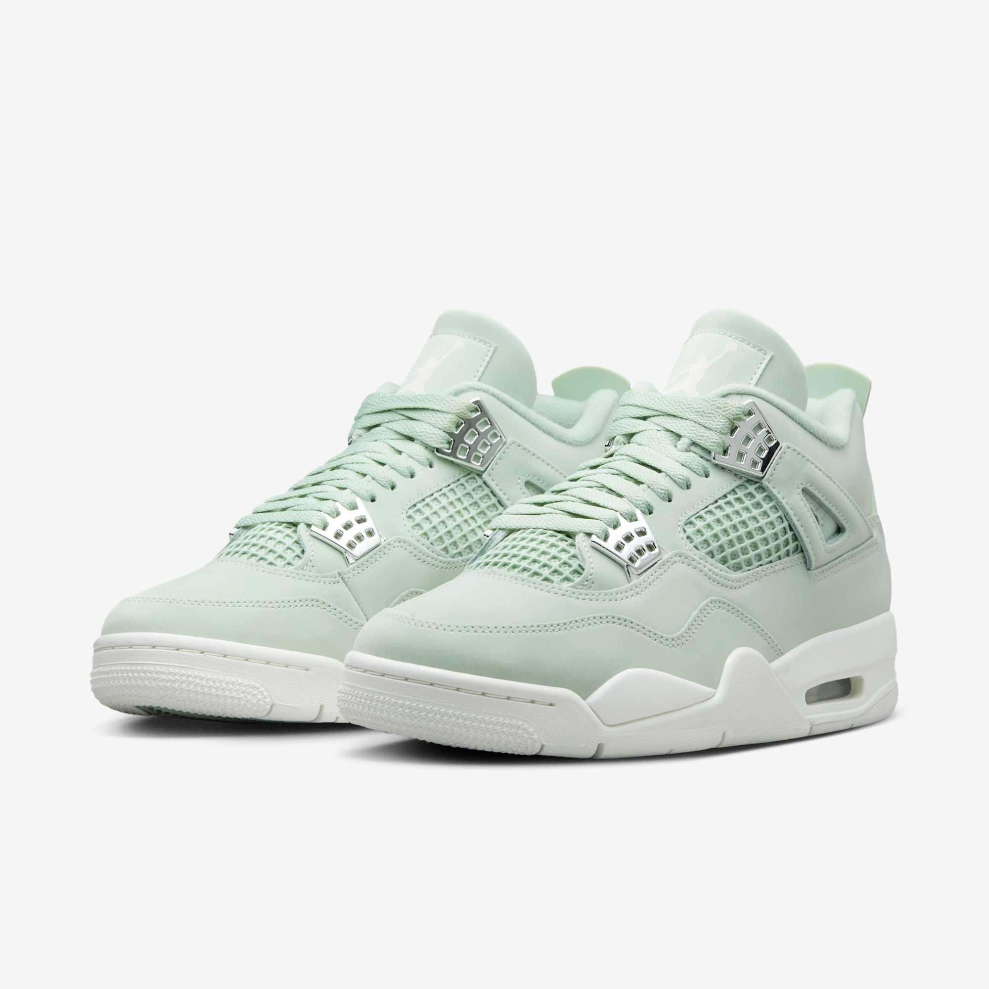 Tênis Air Jordan 4 Retro Seafoam Sail - Verde