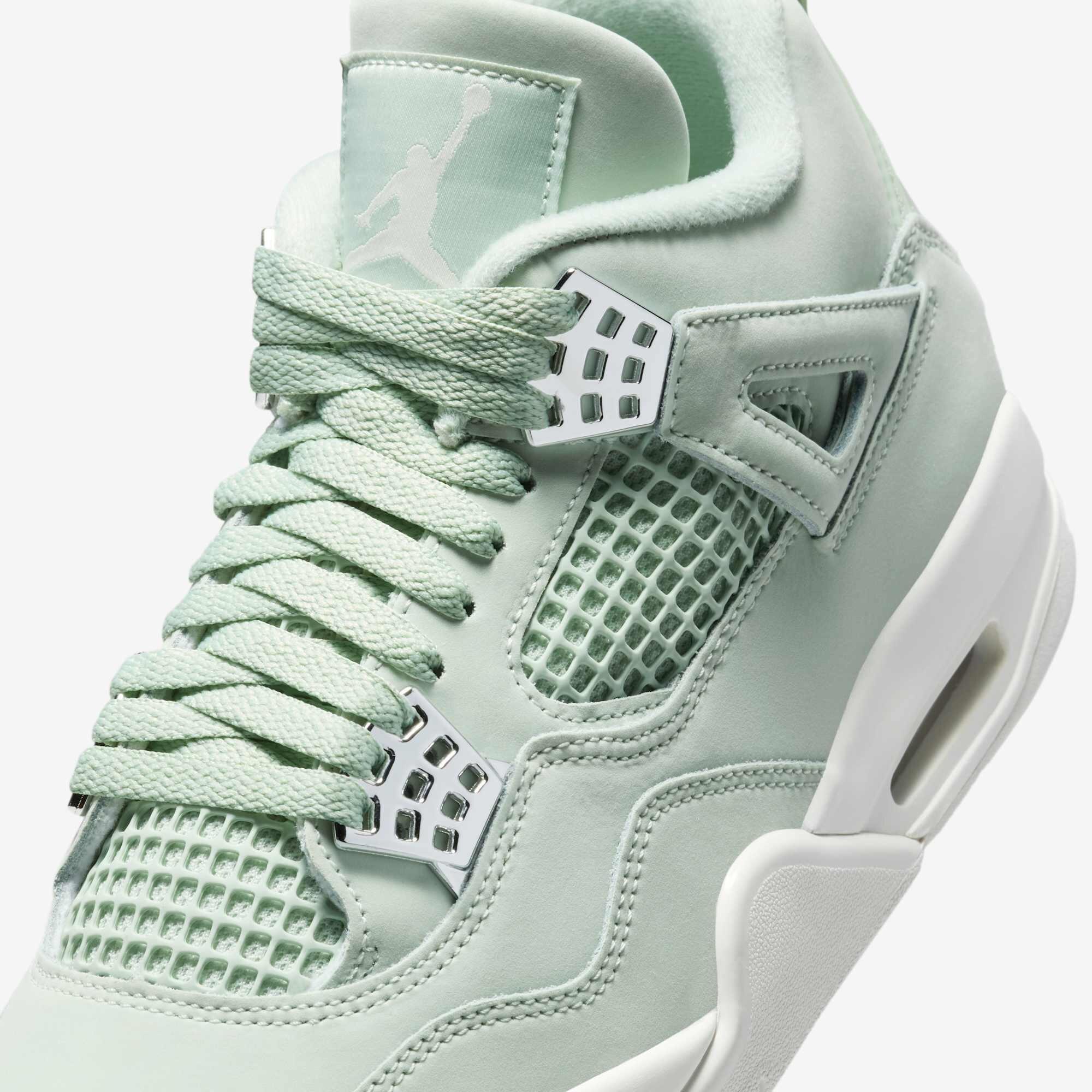 Tênis Air Jordan 4 Retro Seafoam Sail - Verde
