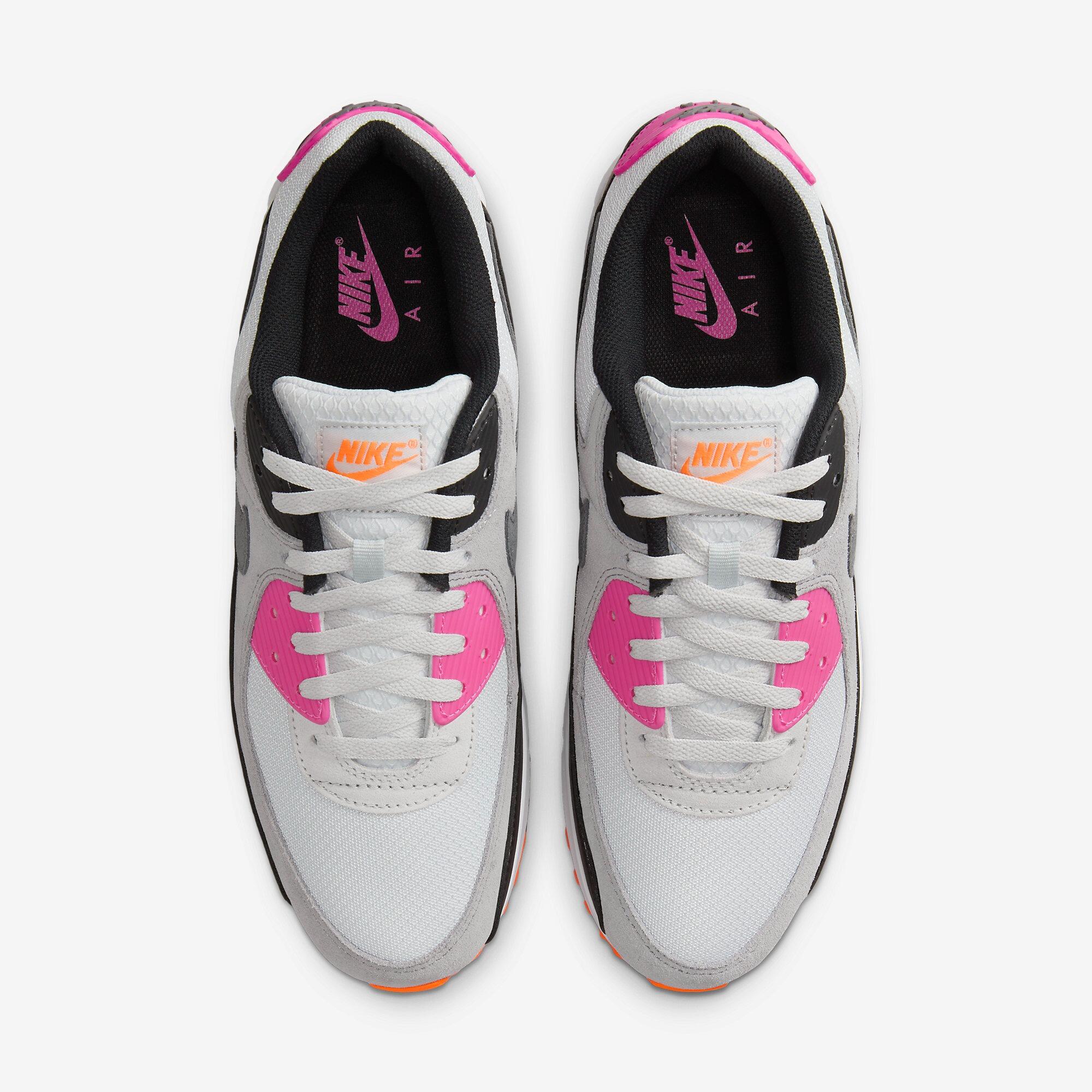 Tênis Nike Air Max 90 Cinza Rosa Laranja FN6958-003