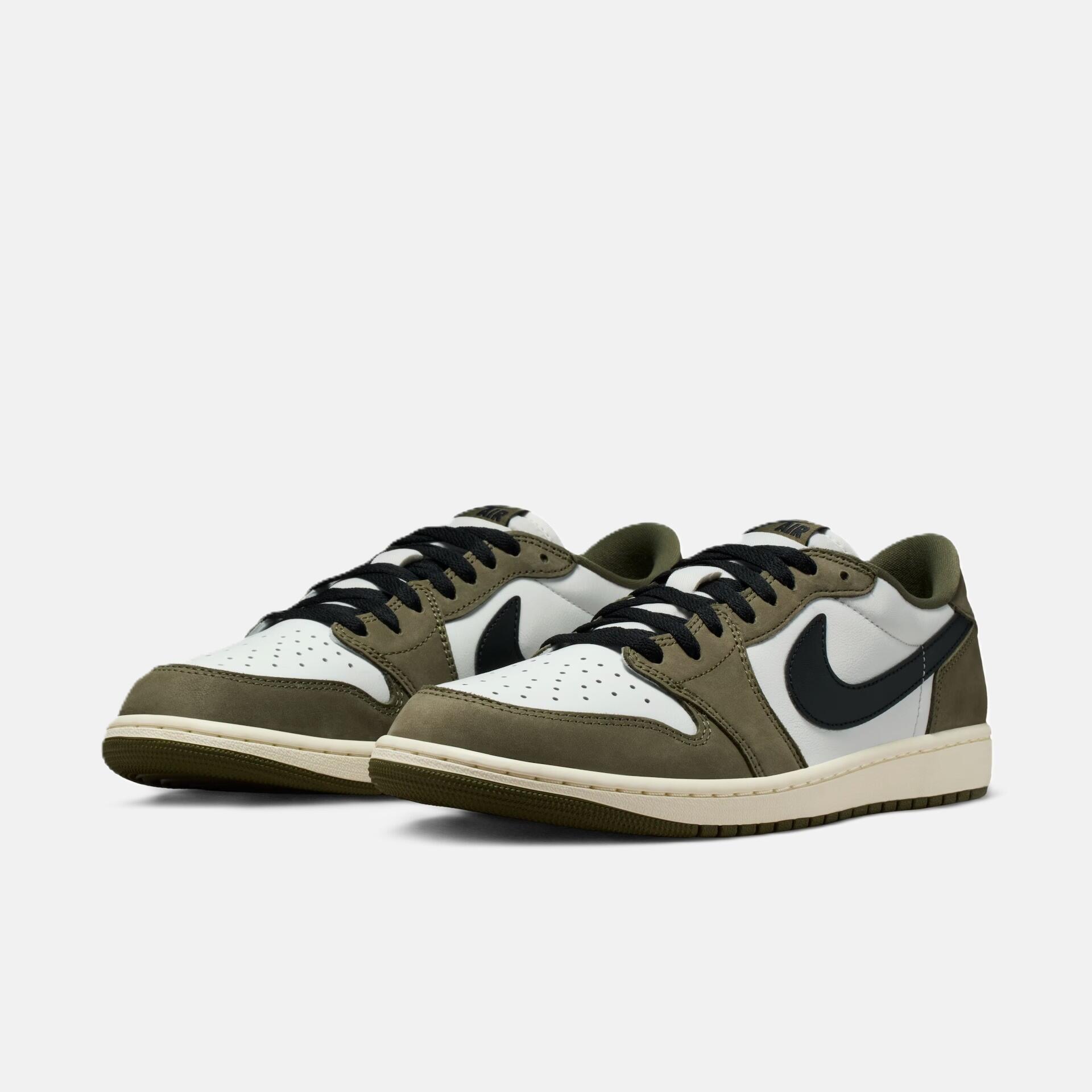 Tênis Air Jordan 1 Low Retro OG Medium Olive | Sneakers New