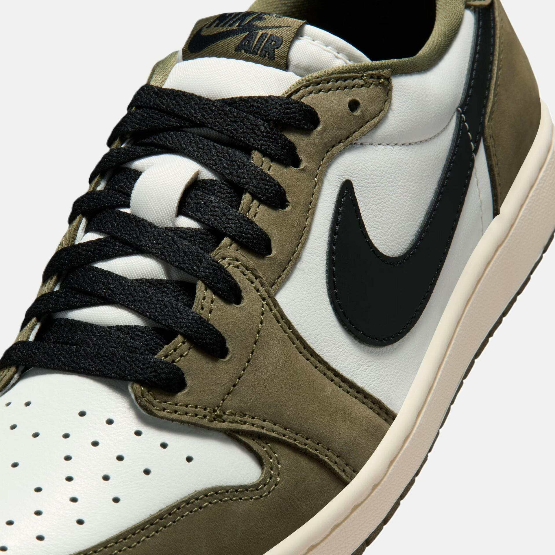 靴 Nike Air Jordan 1 Low OG SPReverse Olive Tênis Air Jordan 1 Low Retro OG Medium Olive