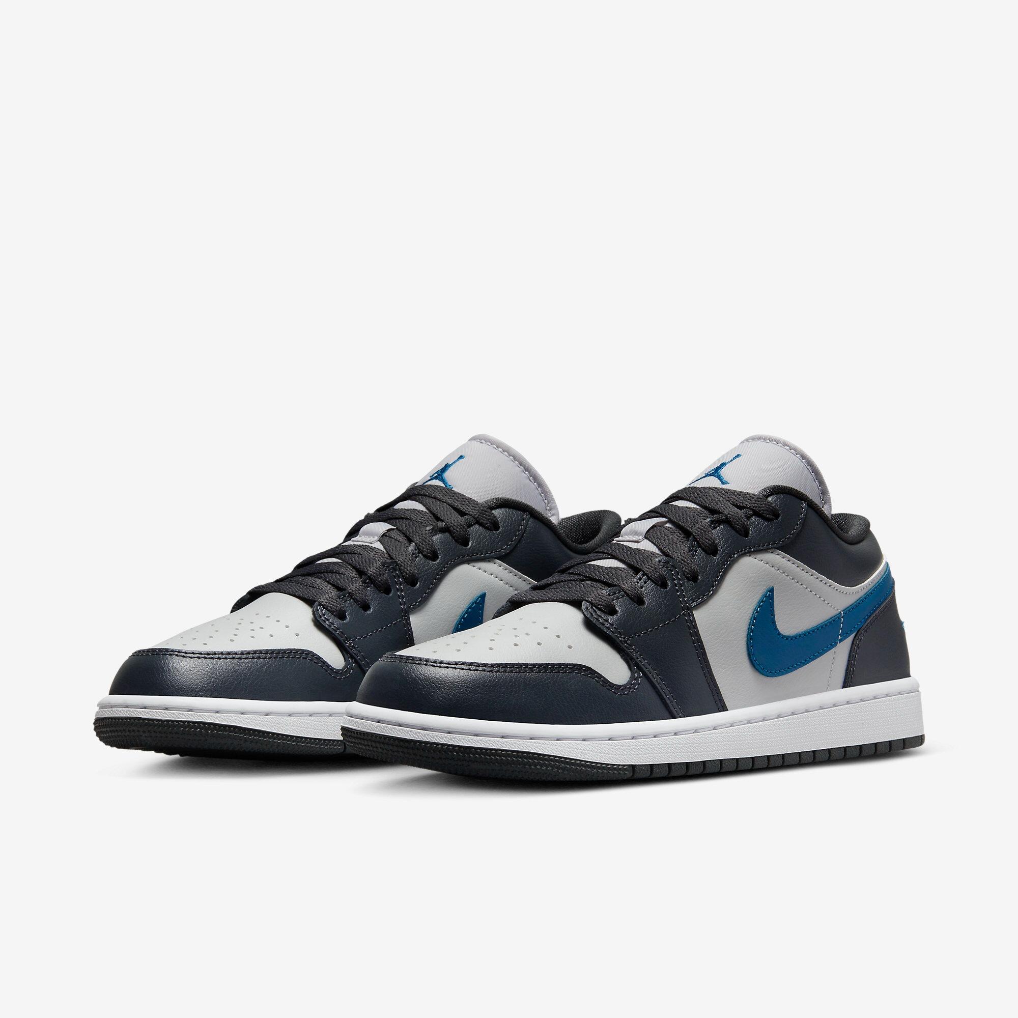 ナイキ NIKE WMNS AIR JORDAN 1 LOW 23cm Tênis Air Jordan 1 Low Feminino - Cinza