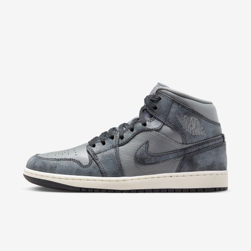 Tênis Nike Air Jordan 1 Mid - Cinza e Preto