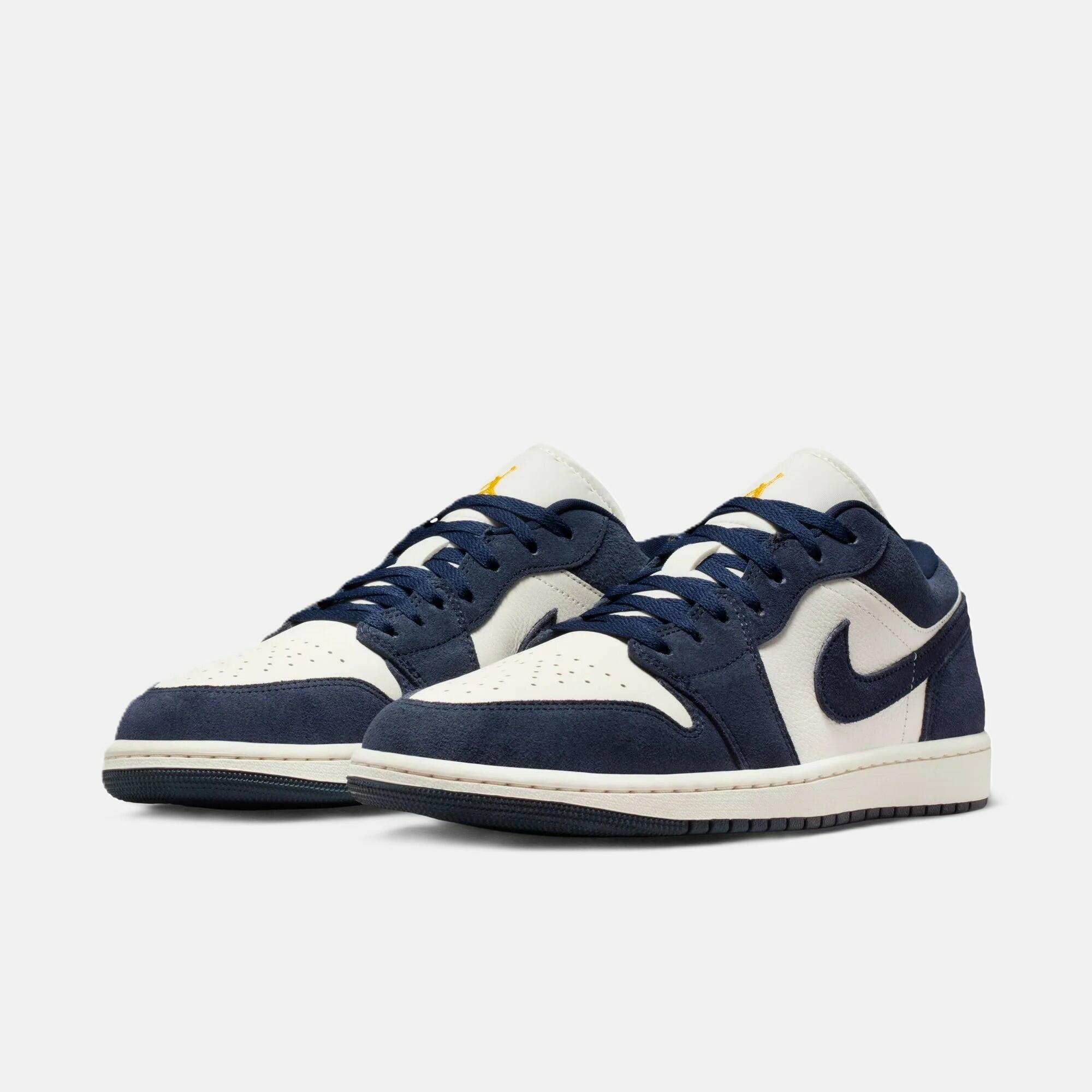 Tênis Air Jordan 1 Low SE Obsidian Suede - Azul IO7448-400