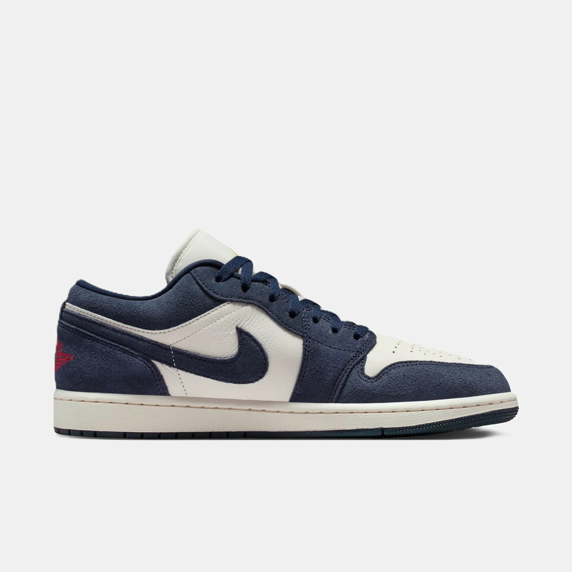 Tênis Air Jordan 1 Low SE Obsidian Suede - Azul IO7448-400