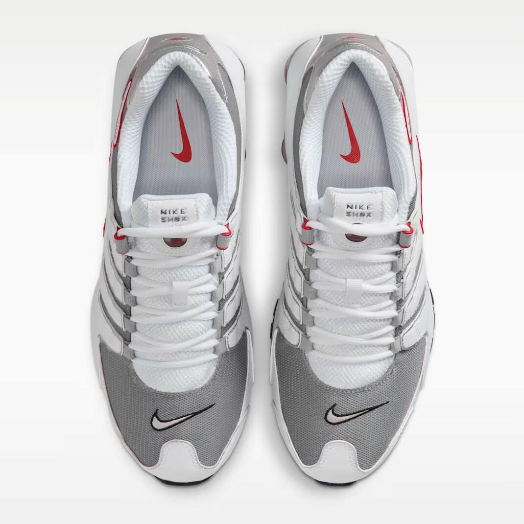 Tênis Nike Shox NZ White Red Metallic Silver 378341-104