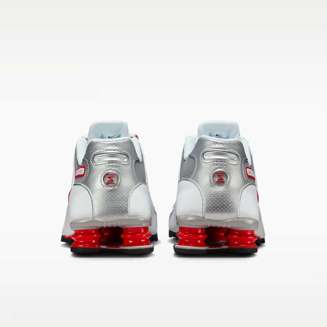 Tênis Nike Shox NZ White Red Metallic Silver 378341-104