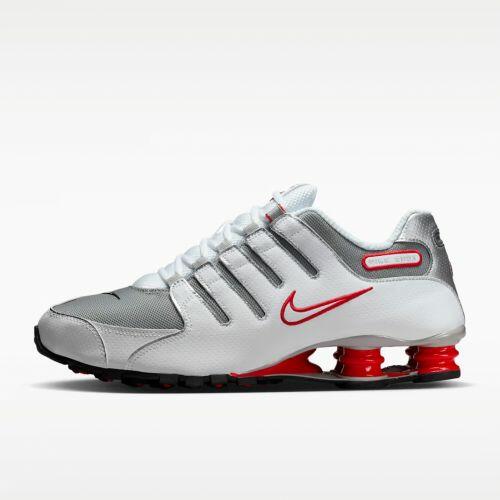Tênis Nike Shox NZ White Red Metallic Silver 378341-104