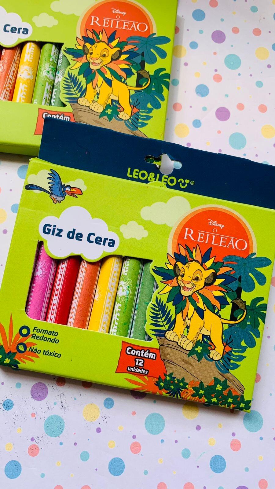 Comprar Giz de Cera c/ 12 Cores Rei Leão | Leo&Leo - a partir de R
