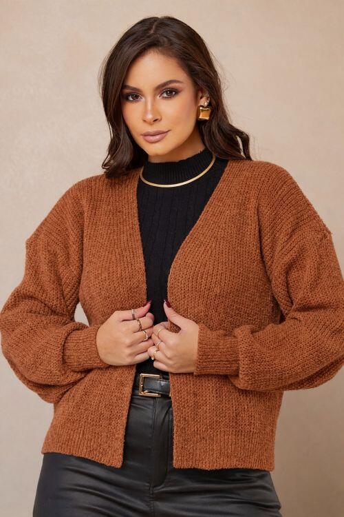 Comprar Cardigan Mousse Manga Bufante 3366 - a partir de R$49,50
