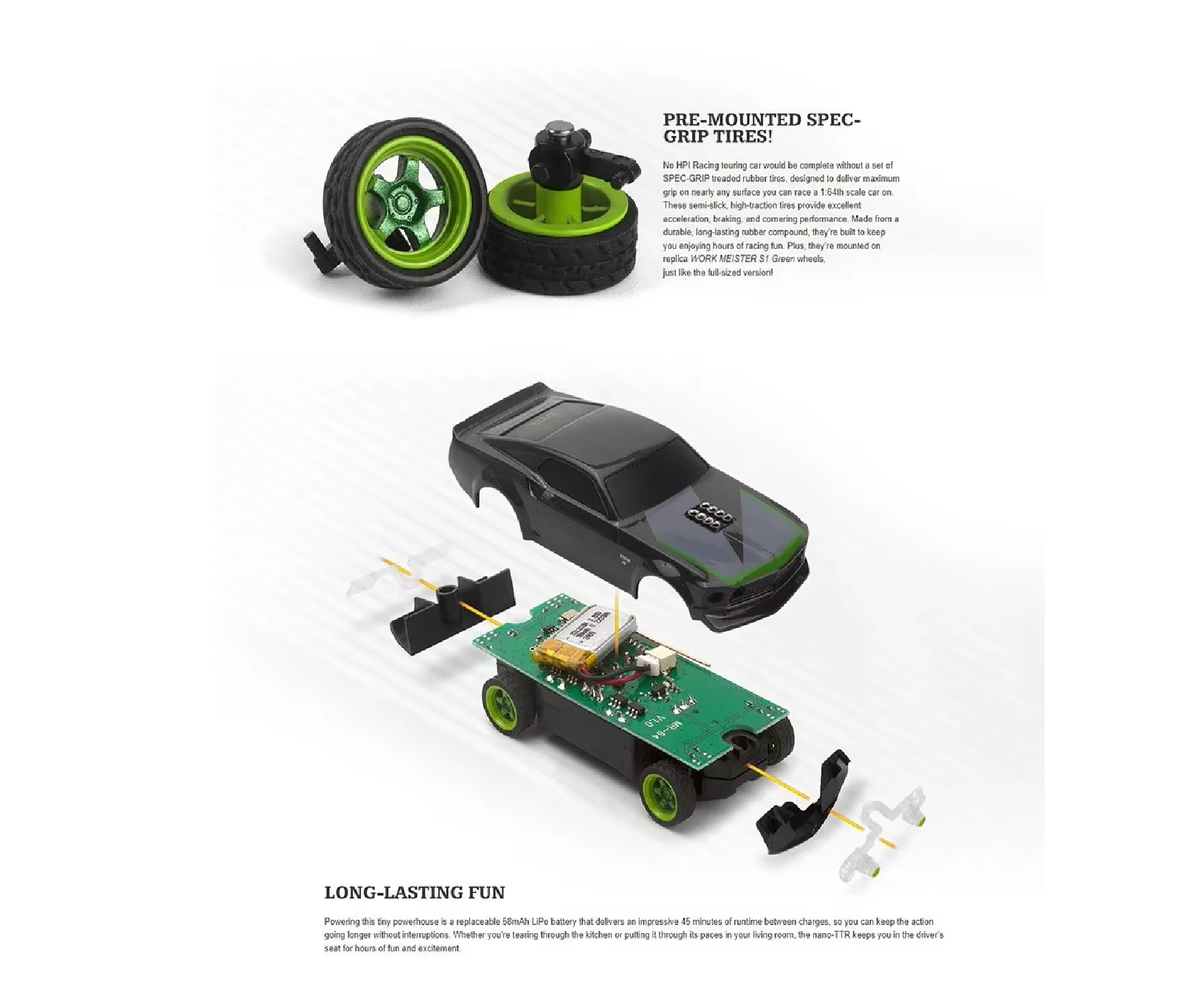 Comprar Mini Carro Mustang Rc Hpi Racing Nano 1:64 Com Controle Preto