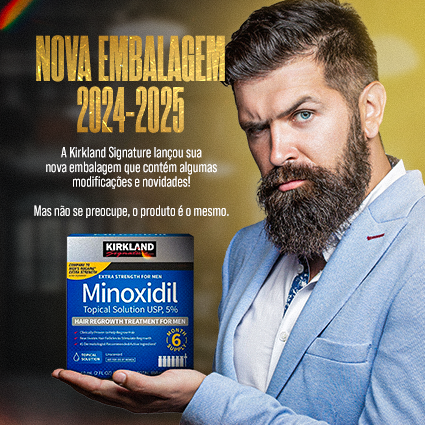 Minoxidil Kirkland - Tratamento para cabelo e barba. Oferta especial.