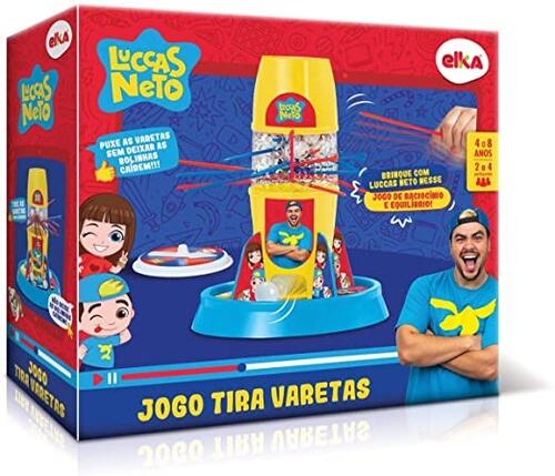 Jogo Tira Varetas Luccas Neto – Gioco Dell'Impazienza Colorato Per Bambini, Elka