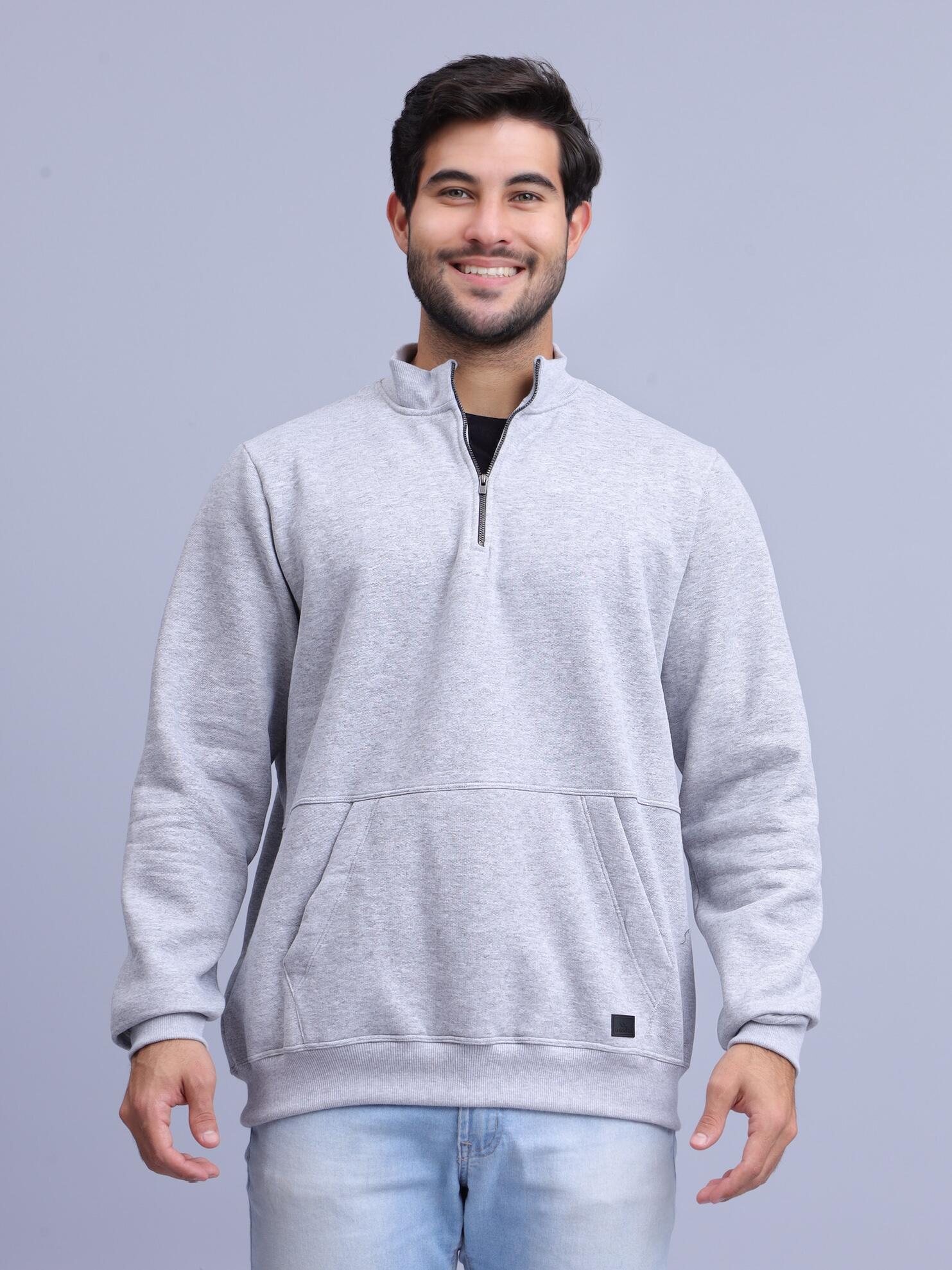 Comprar BLUSA MOLETOM GOLA ALTA COM ZÍPER