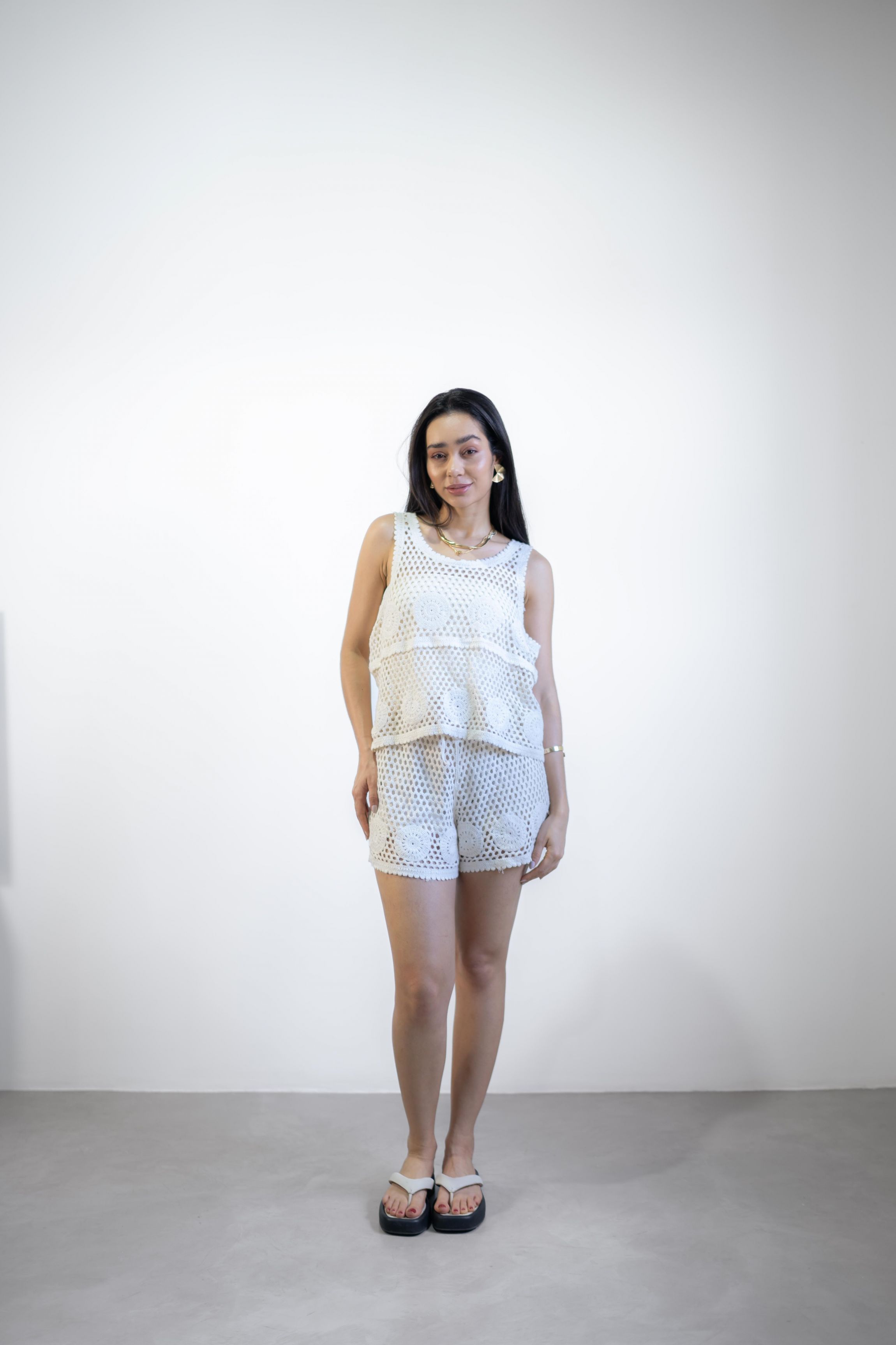 Conjunto Crochê - Regata e Shorts