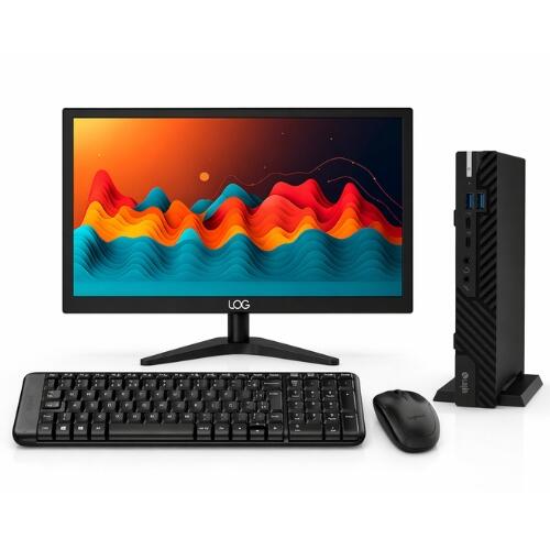 Mini Computador i5 12400, 8Gb, 256Gb, Linux + monitor 21,5