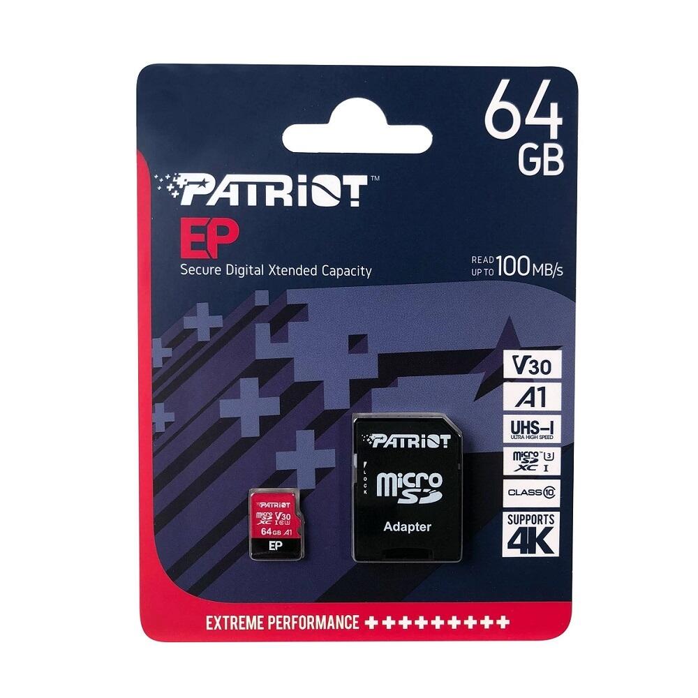 Comprar Cartão de Memória Patriot 64GB MicroSDXC PEF64GEP31MCX