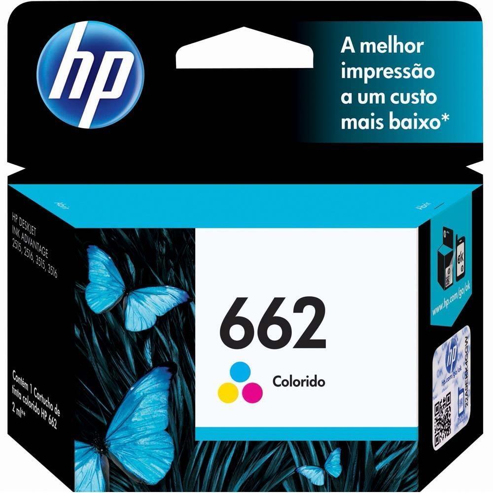 Cartucho HP 662 Colorido CZ104AB ? Original - a partir de R$92,91