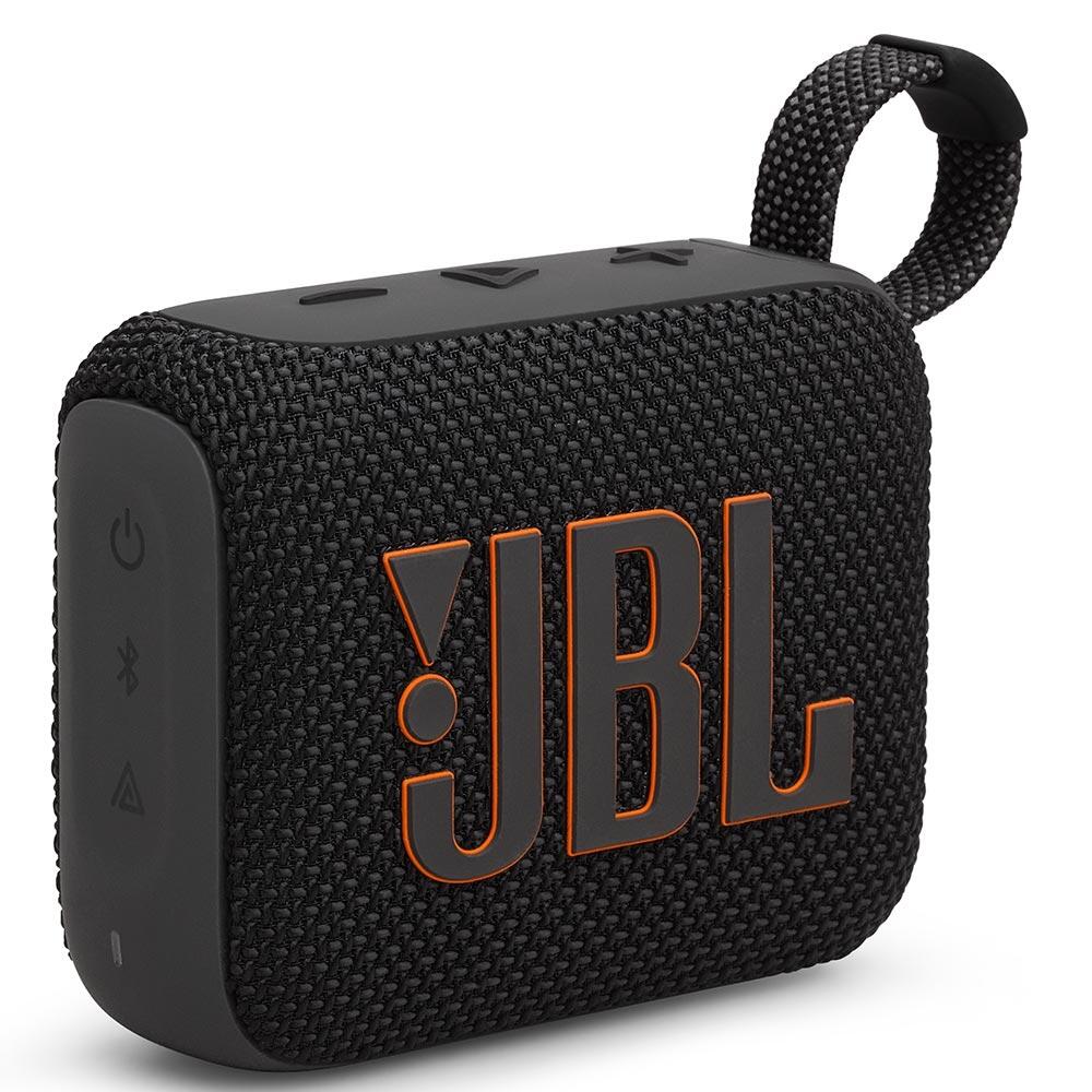 JBL GO 4 Preta Bluetooth, IP67, Auracast e 7h de Bateria