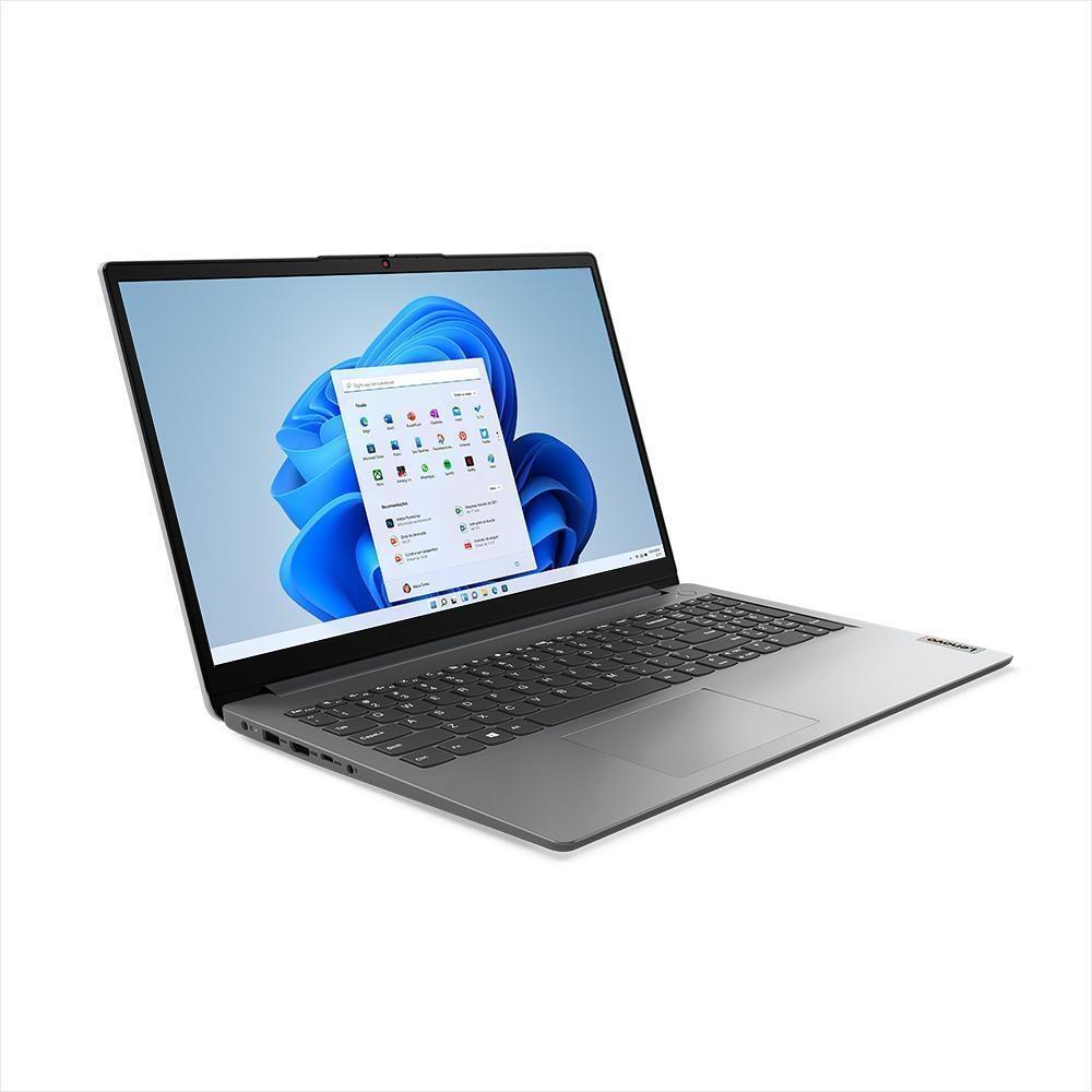Notebook Lenovo i3 8GB 256GB SSD 15.6? HD W11 Cinza - a partir de