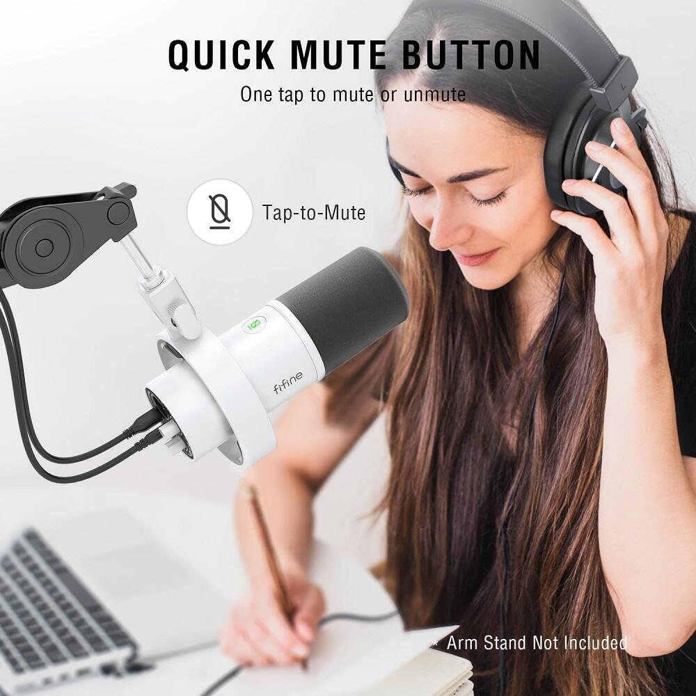 Microfone Fifine K688W Dinâmico USB-C/XLR Cardioide - a partir de