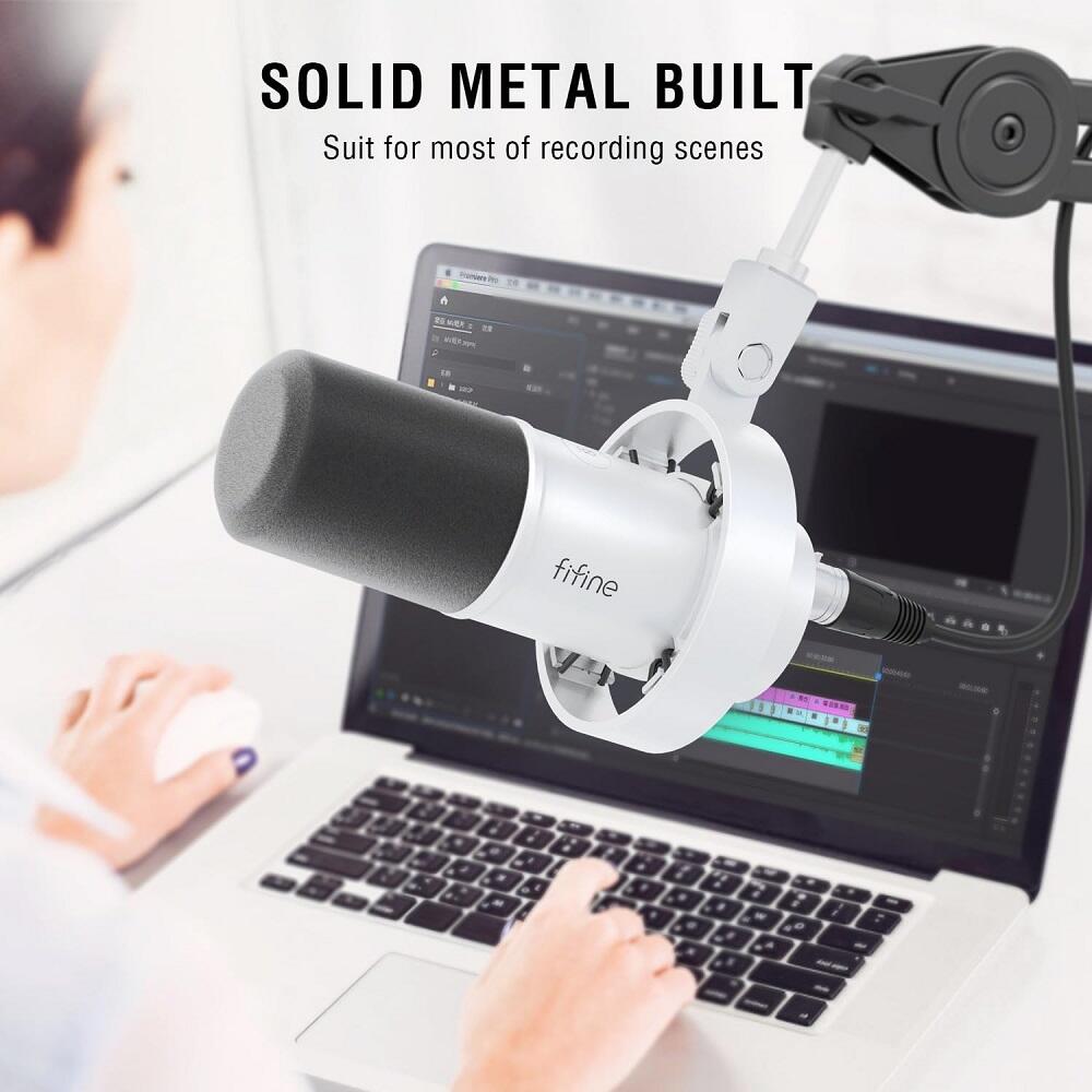 Microfone Fifine K688W Dinâmico USB-C/XLR Cardioide - a partir de