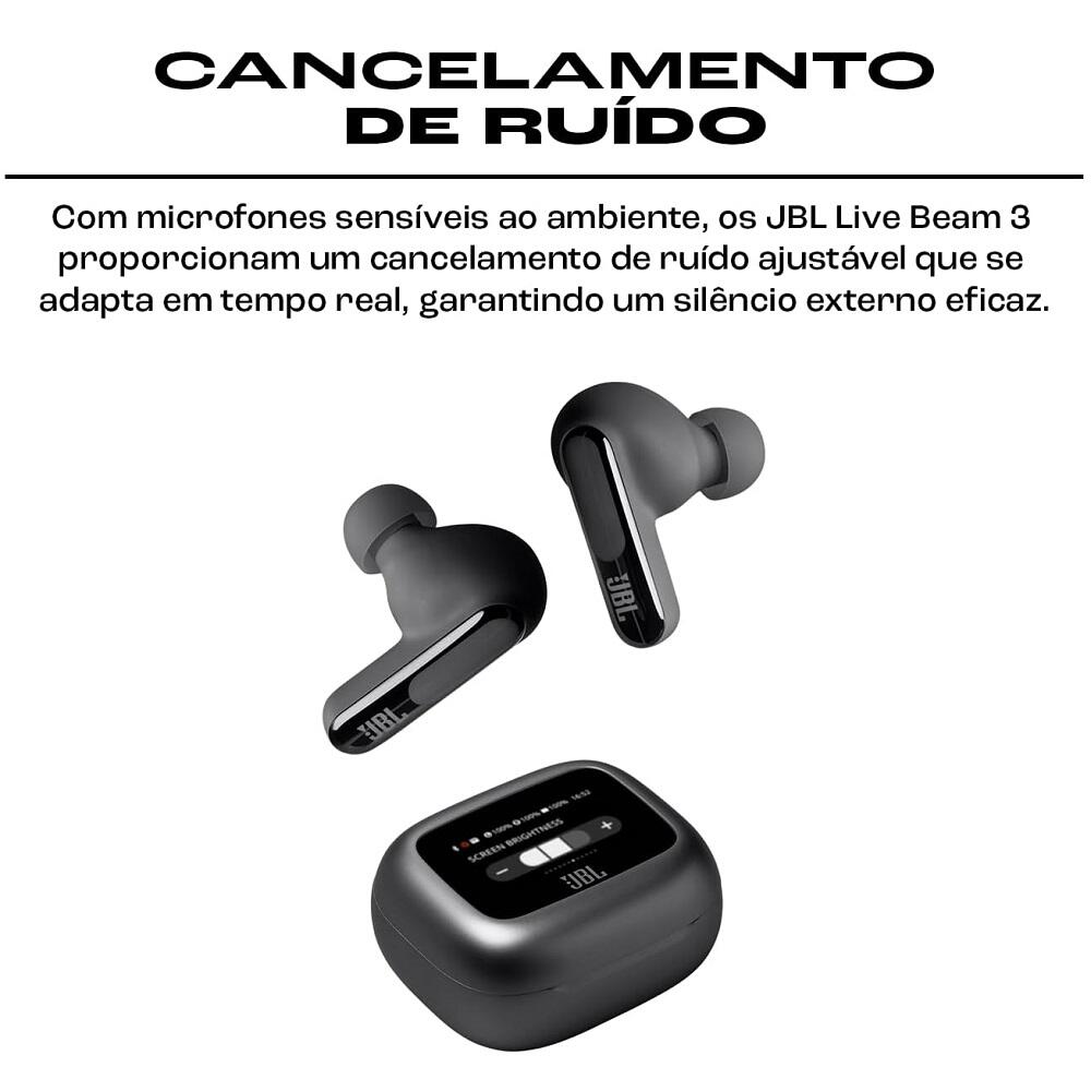 Fone JBL Live Beam 3 ANC com Smart Case e 48h de Bateria - a