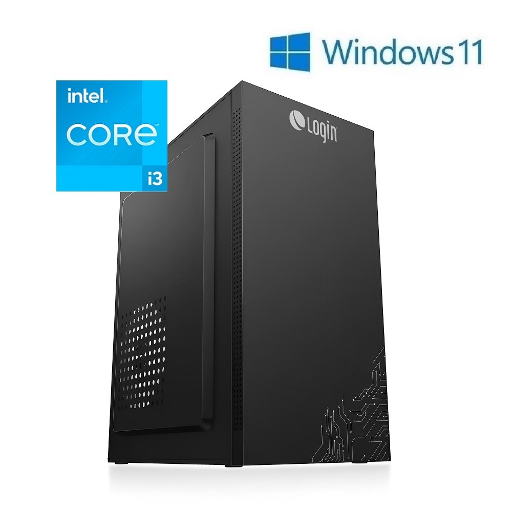 2022年製 12世代i3 8GB M.2SSD256+1TBHDD Wi-Fi PC Login i3 12ª Geração, 8GB, SSD 256GB, Windows 11 - a partir de