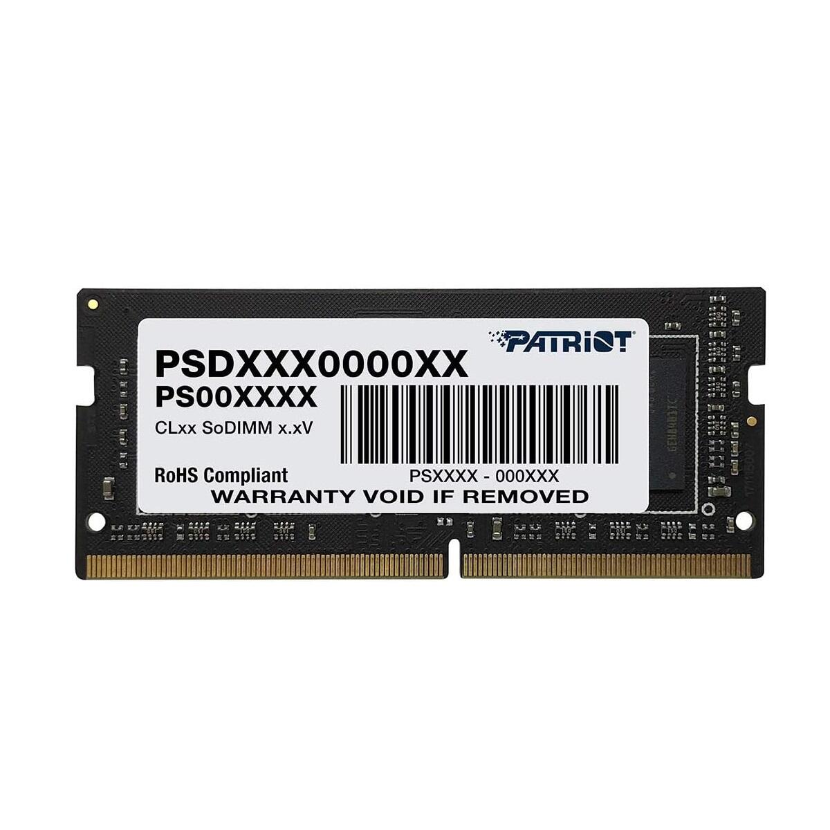 Memória DDR4 8GB 3200MHz Patriot p/ Notebook Signature - a partir