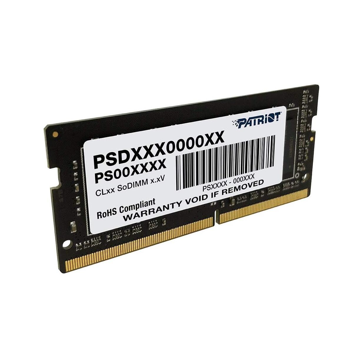 Memória DDR4 8GB 3200MHz Patriot p/ Notebook Signature - a partir