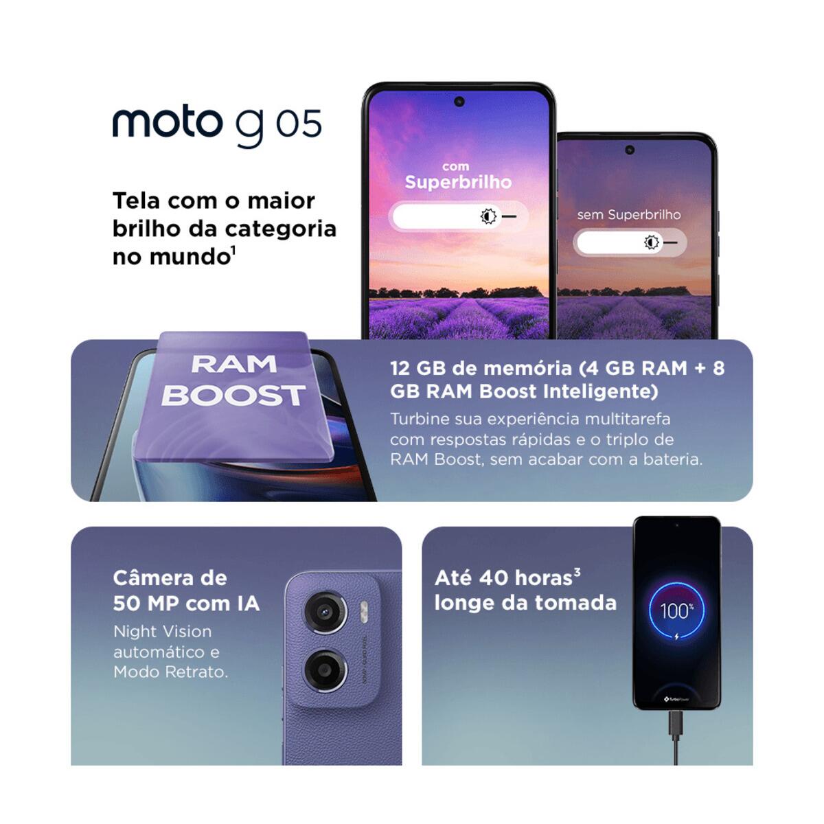 Motorola moto g05 128GB 4G Tela 6.7