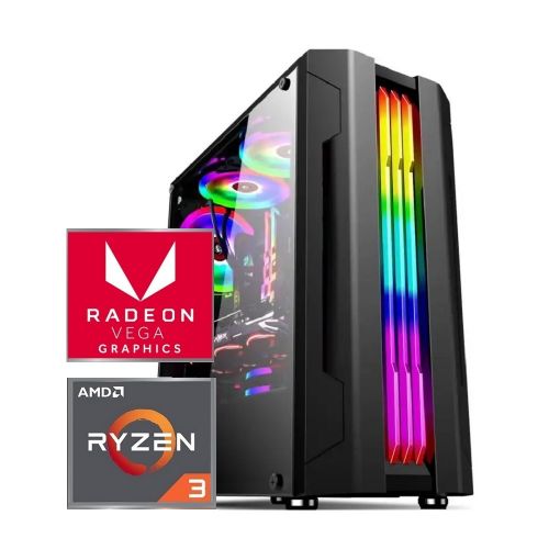 PC Gamer Ryzen 3200G, 8GB, SSD 256GB NVMe, Linux a partir de R