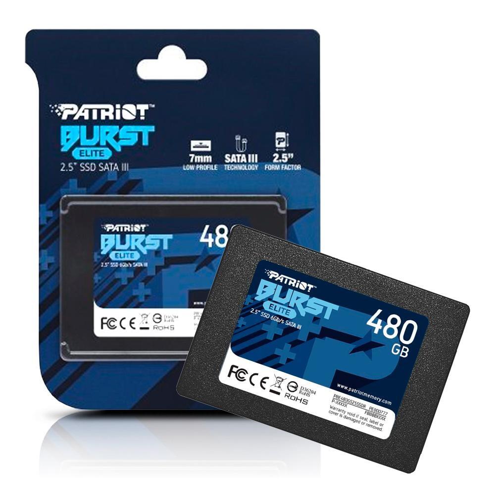 SSD Patriot Burst Elite 480GB SATA III 2,5? até 450MB/s - a partir