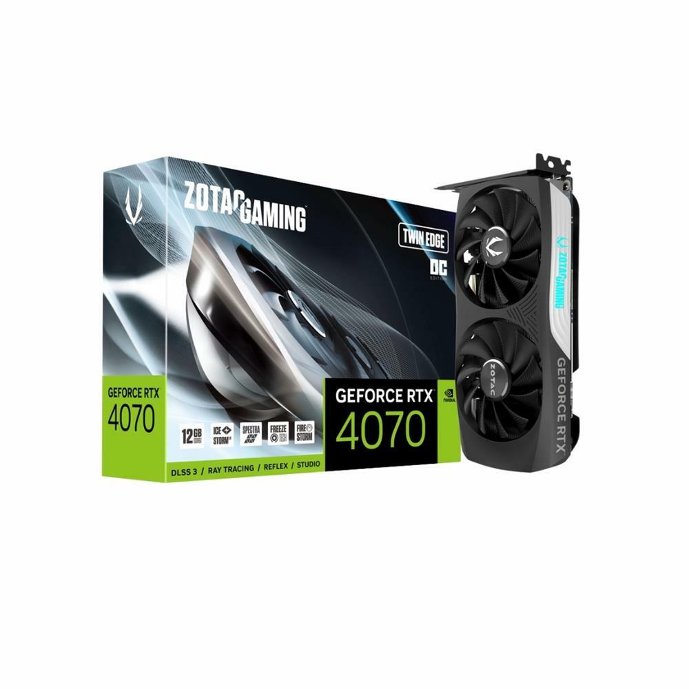正常動作品 ZOTAC GeForce RTX 4070 TwinEdge OC Placa de Vídeo Zotac RTX 4070 12GB GDDR6X Twin Edge OC