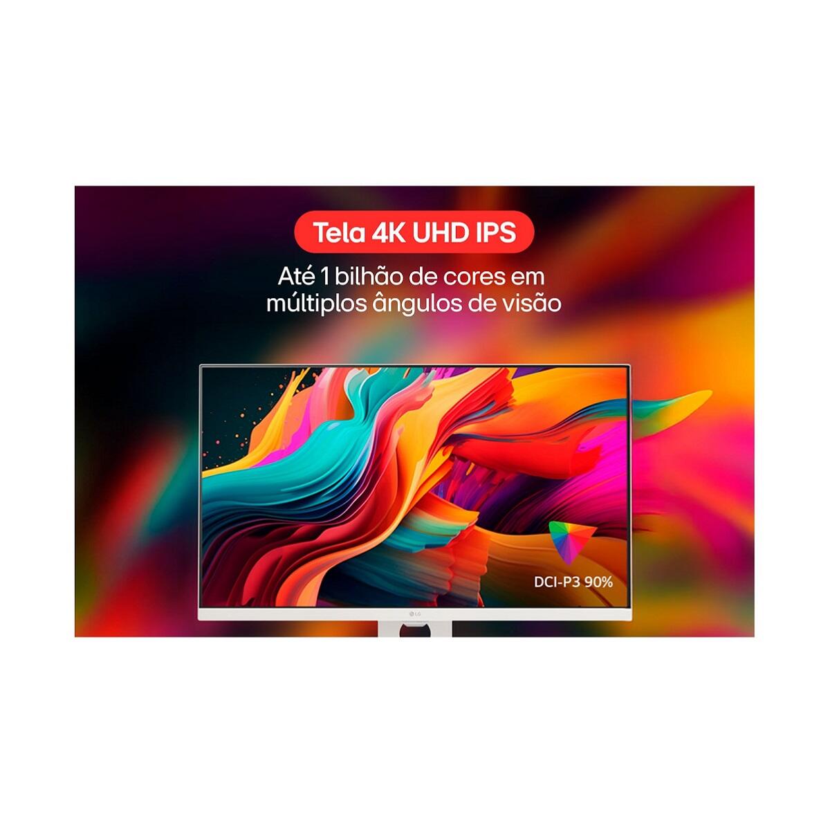 Monitor LG 27? 4K Smart com webOS, Bluetooth e AirPlay - a partir