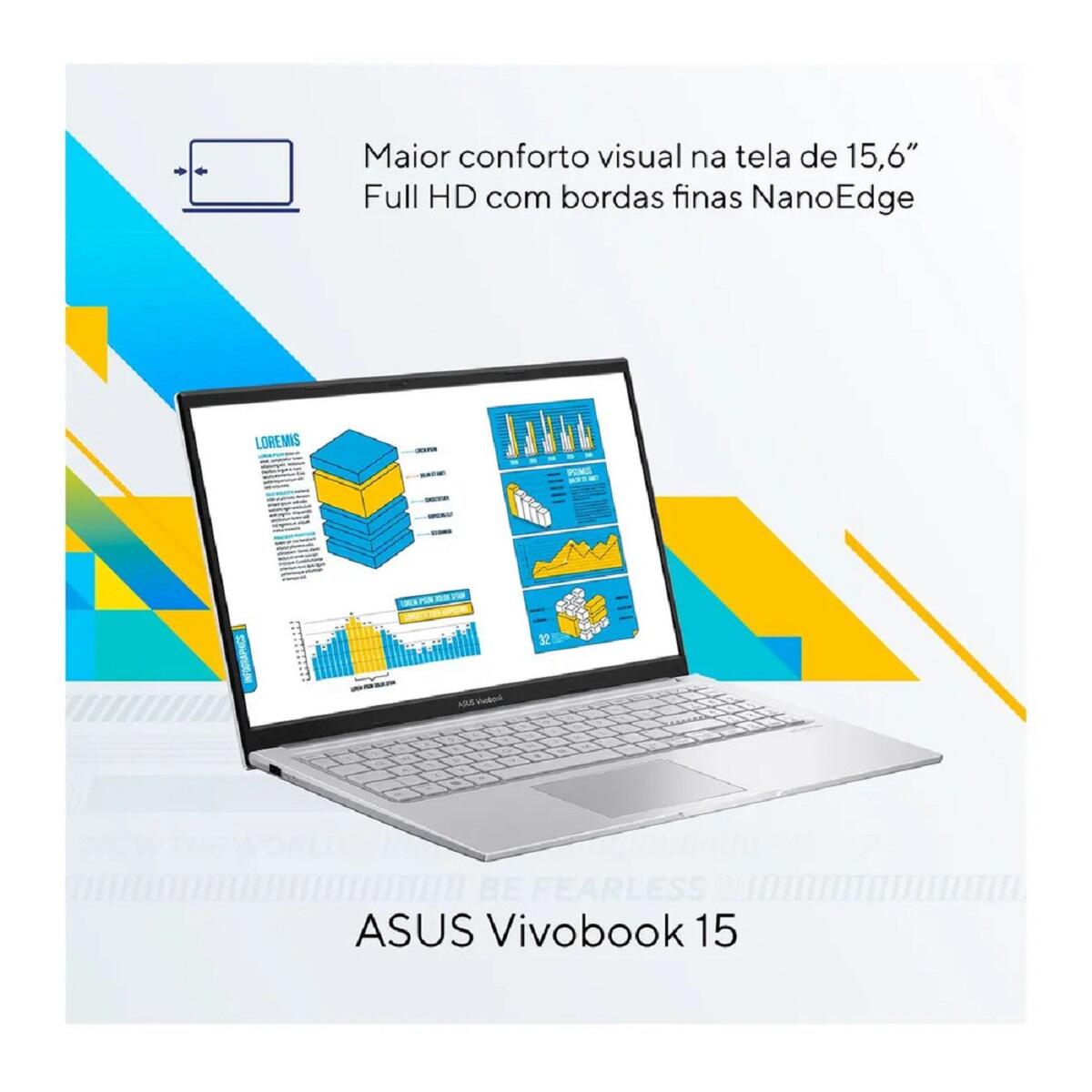 Notebook ASUS X1504VA i5 13a Geração 8GB 256GB SSD - a partir de R