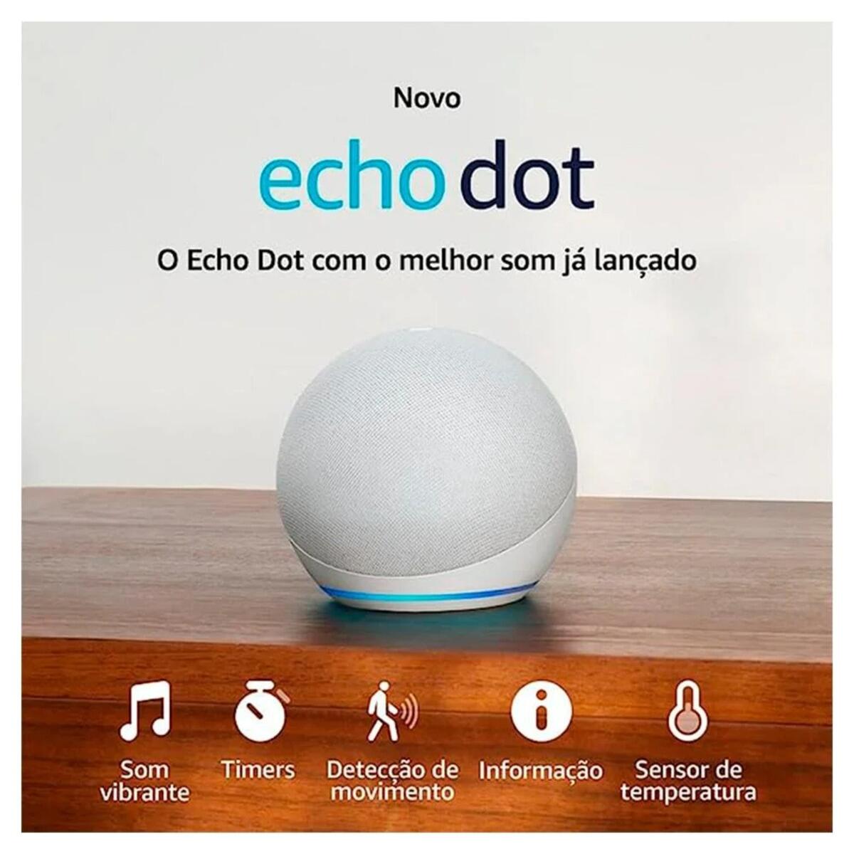 Echo Dot 5ª Geração Amazon Alexa Branco Smart Speaker - a partir