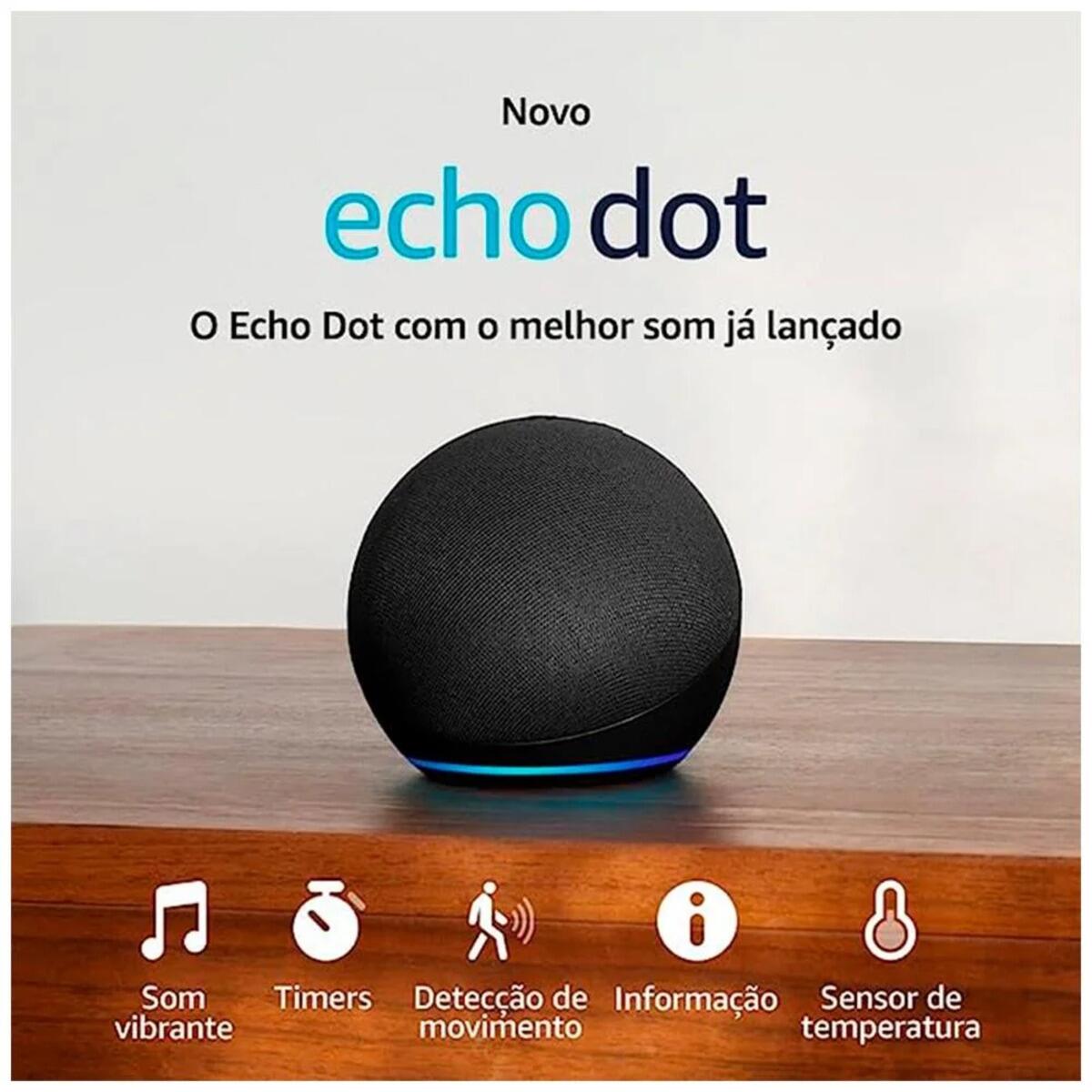 Echo Dot 5ª Geração Amazon Alexa Branco Smart Speaker - a partir
