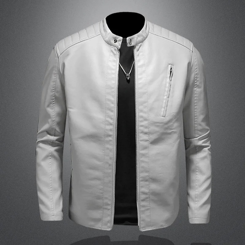 Usar Jaqueta Jaqueta Couro Masculina Branca Comprar Jaqueta