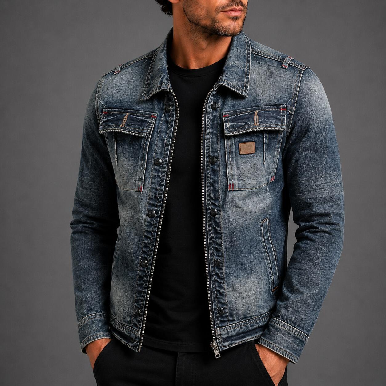 Comprar Jaqueta Jeans Urban Edge Zíper - Masculina - a partir de R