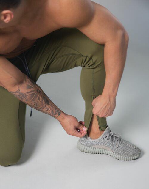 Calça Fitness Jogger Masculina Zíper na Barra