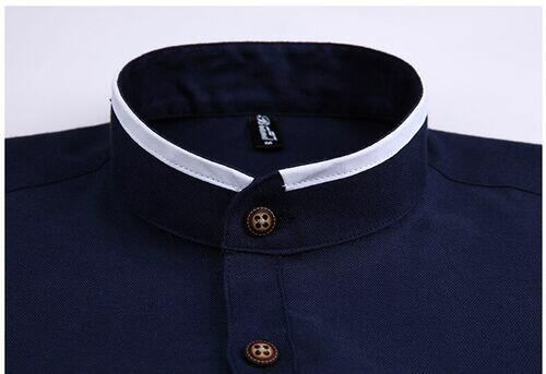 Camisa Alfaiataria Masculina Social Manga Longa Gola Padre