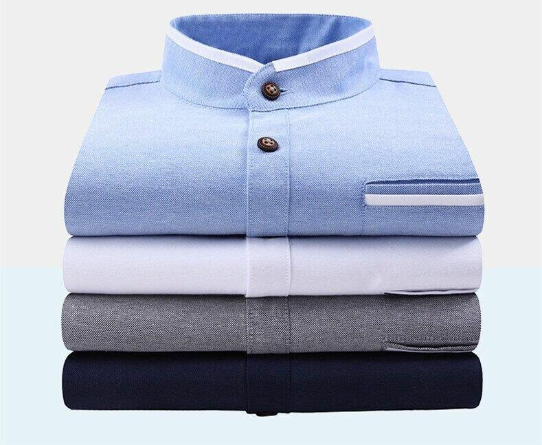 Camisa Alfaiataria Masculina Social Manga Longa Gola Padre
