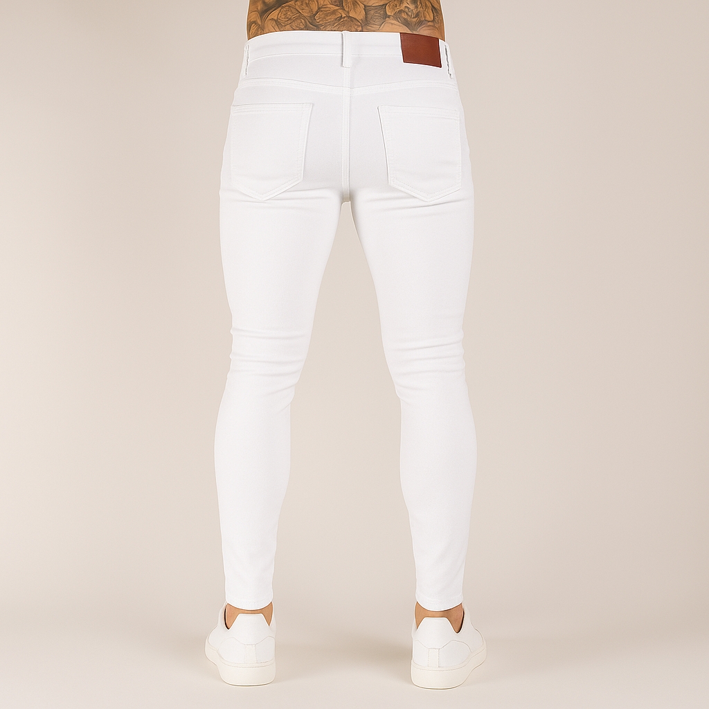 Jeans Masculino CalÃ§a Destroyed Branca Jeans Masculina CalÃ§a