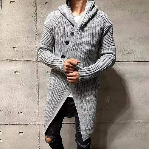 Comprar Sobretudo estilo Cardigan Tricotado Masculino - a partir de R$285,18 - Use Dali - Vestuário e Acessórios